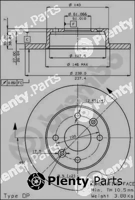 Brembo 08.4284.20 — Brake Disc PRIME LINE