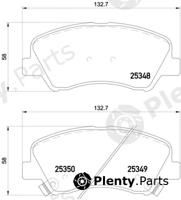 Brembo P18025 — Brake Pad Set, disc brake PRIME LINE