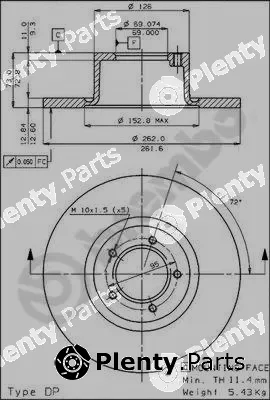 Brembo 08.3296.10 — Brake Disc PRIME LINE