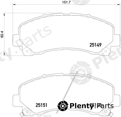 Brembo P34007 — Brake Pad Set, disc brake PRIME LINE