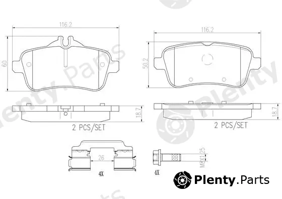 Brembo P50099N — Brake Pad Set, disc brake PRIME LINE - Ceramic