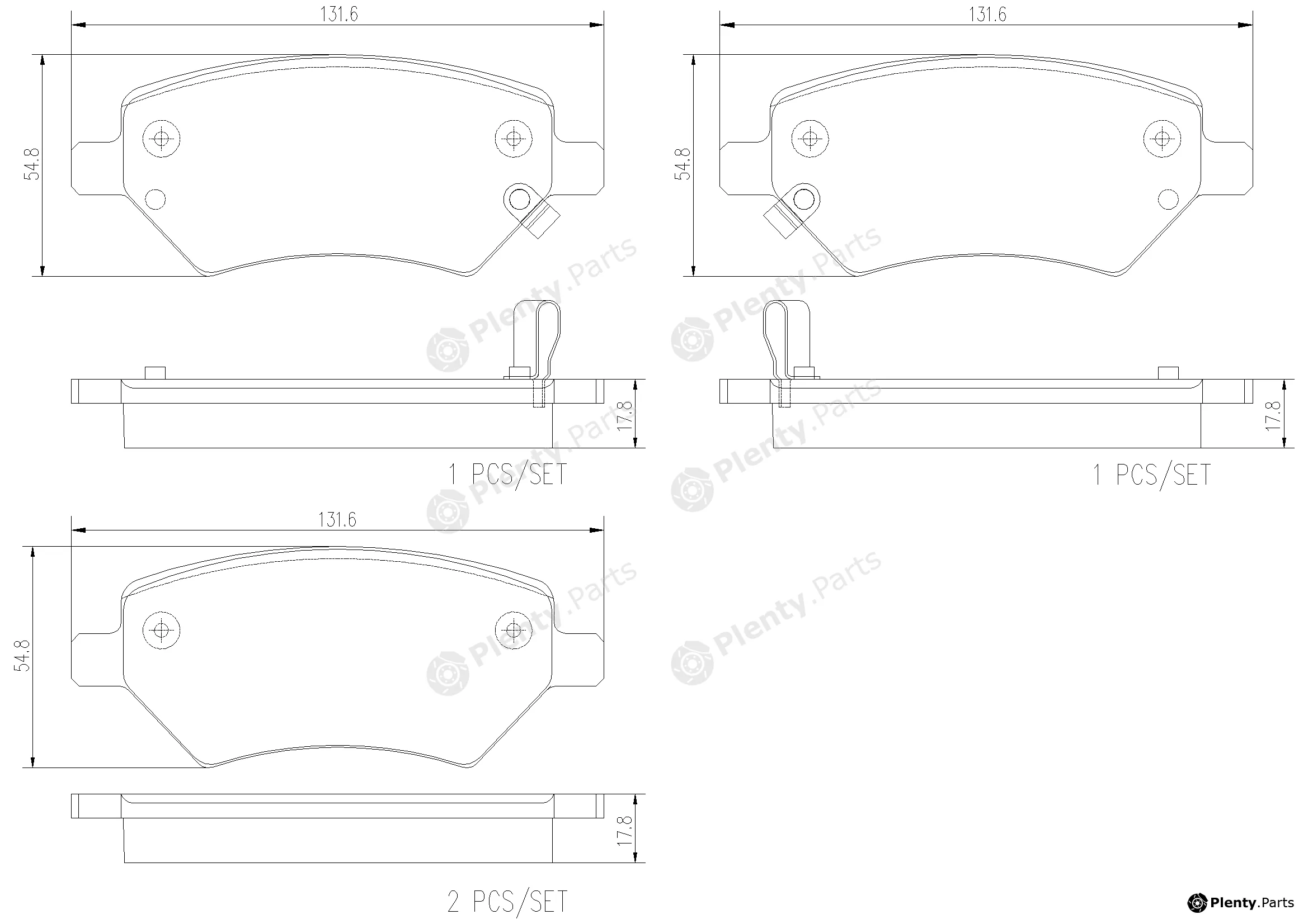 Brembo P21001 — Brake Pad Set, disc brake PRIME LINE