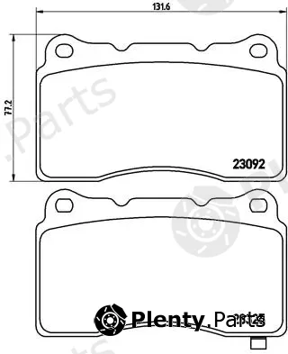 Brembo P54039 — Brake Pad Set, disc brake PRIME LINE