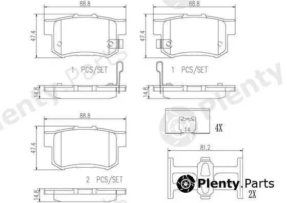 Brembo P28039N — Brake Pad Set, disc brake PRIME LINE - Ceramic