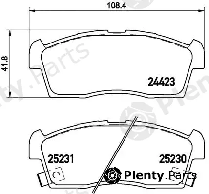 Brembo P61108 — Brake Pad Set, disc brake PRIME LINE