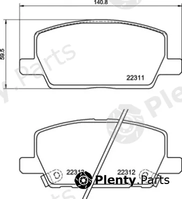 Brembo P07012 — Brake Pad Set, disc brake PRIME LINE