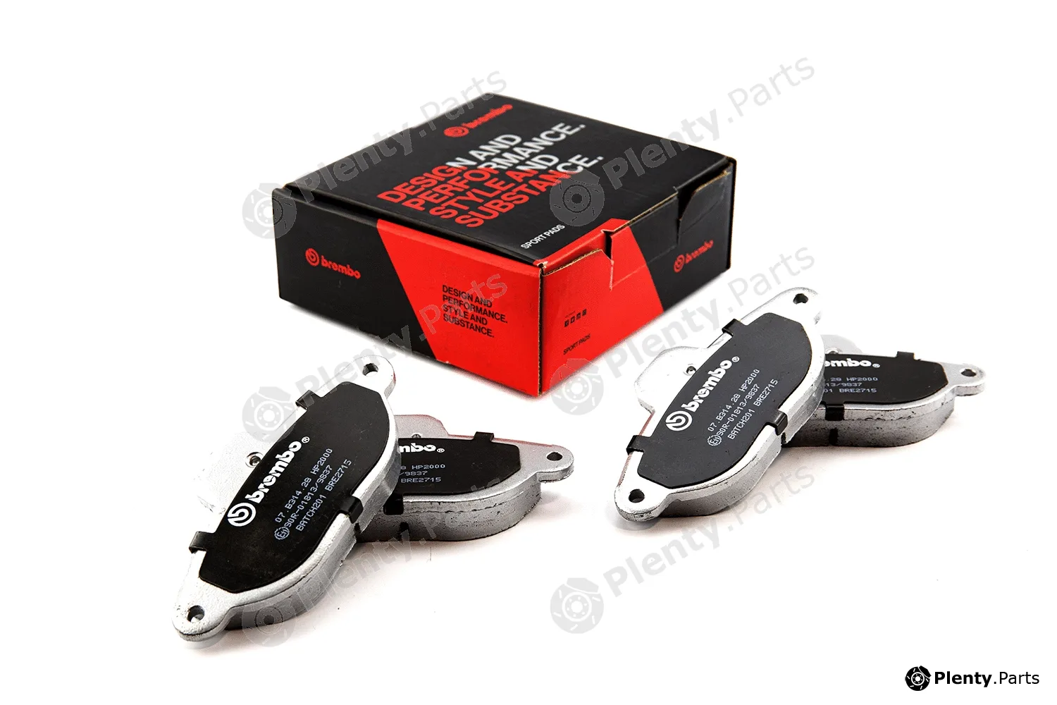 Brembo 07.B314.28 — High Performance Brake Pad Set UPGRADE, SPORT | HP2000