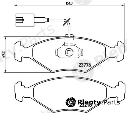 Brembo P23122 — Brake Pad Set, disc brake PRIME LINE