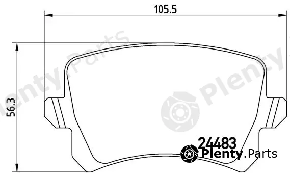 Brembo P85109 — Brake Pad Set, disc brake PRIME LINE