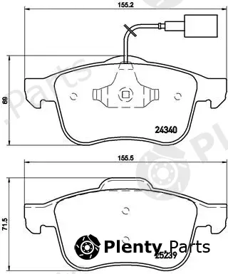 Brembo P23132 — Brake Pad Set, disc brake PRIME LINE