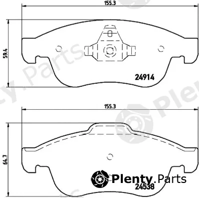 Brembo P68050 — Brake Pad Set, disc brake PRIME LINE
