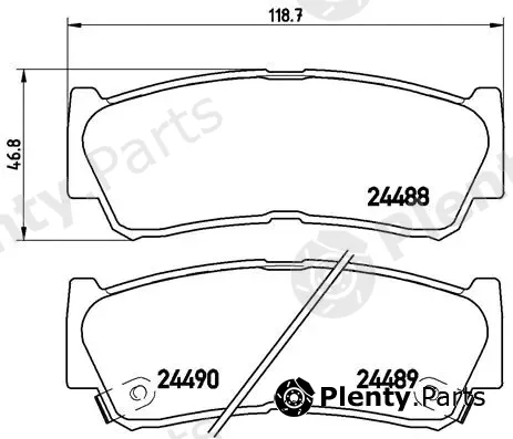 Brembo P30037 — Brake Pad Set, disc brake PRIME LINE