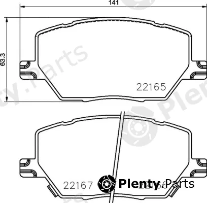 Brembo P23164 — Brake Pad Set, disc brake PRIME LINE