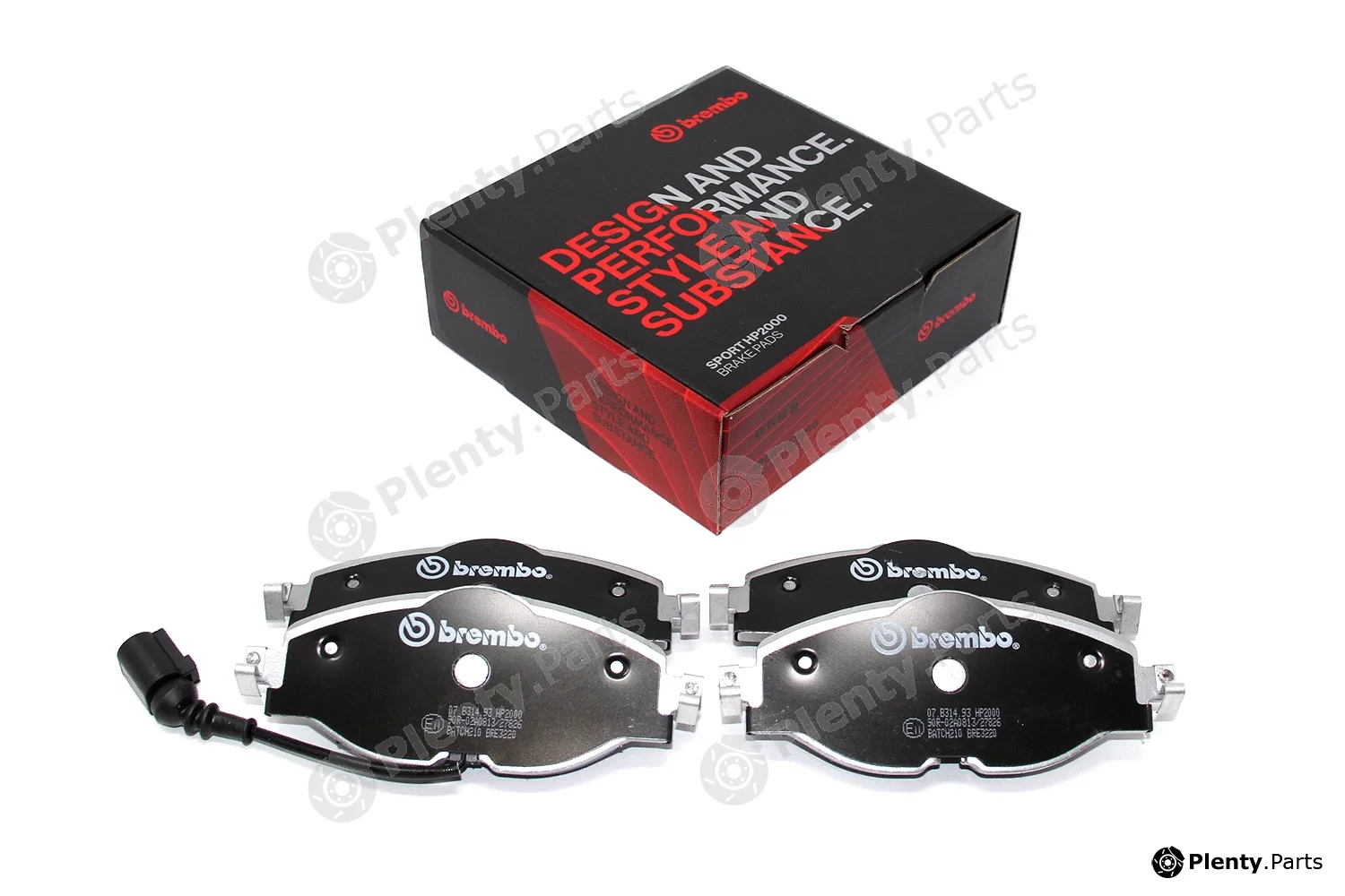 Brembo 07.B314.93 — High Performance Brake Pad Set UPGRADE, SPORT | HP2000