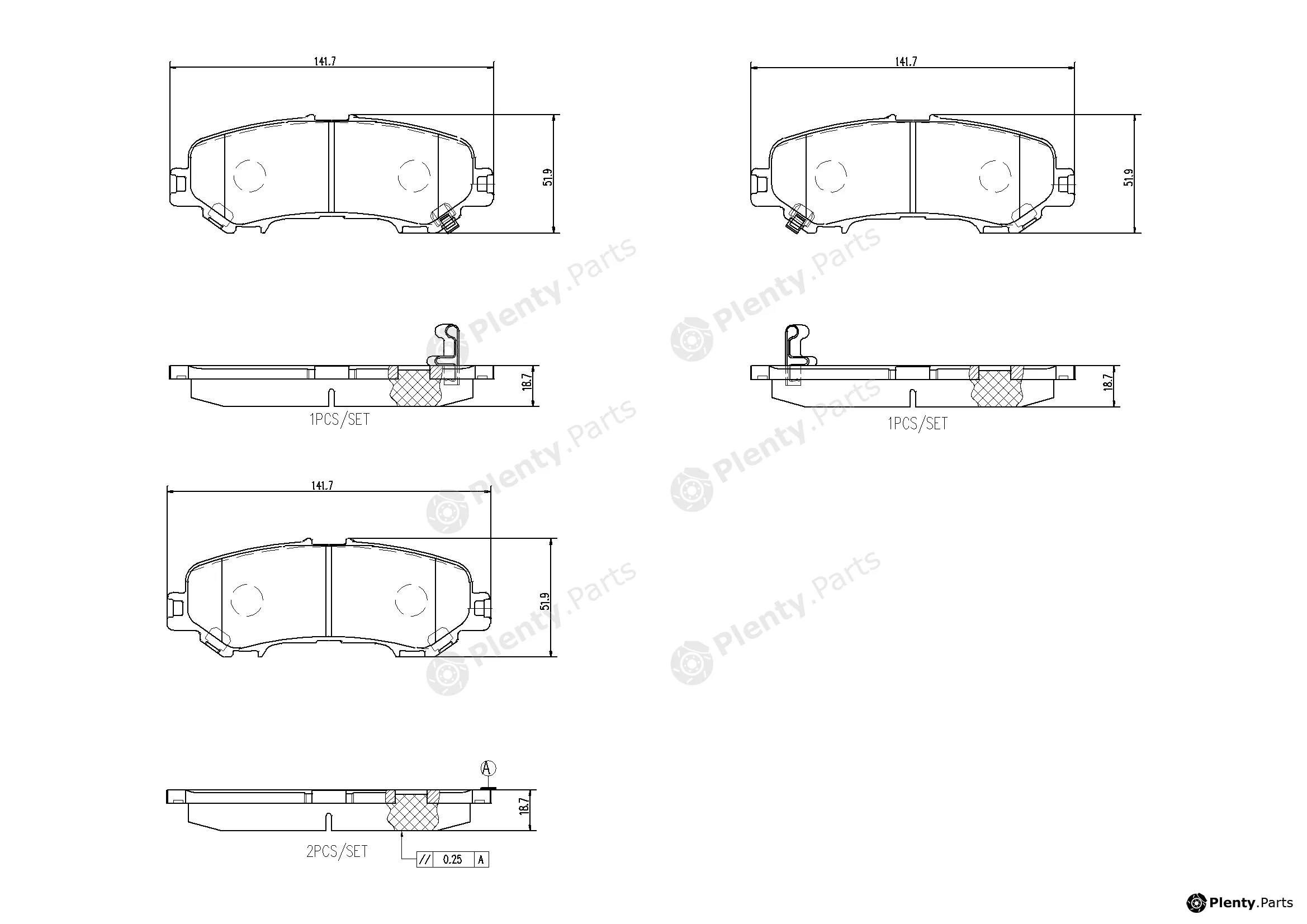 Brembo P56132N — Brake Pad Set, disc brake PRIME LINE - Ceramic