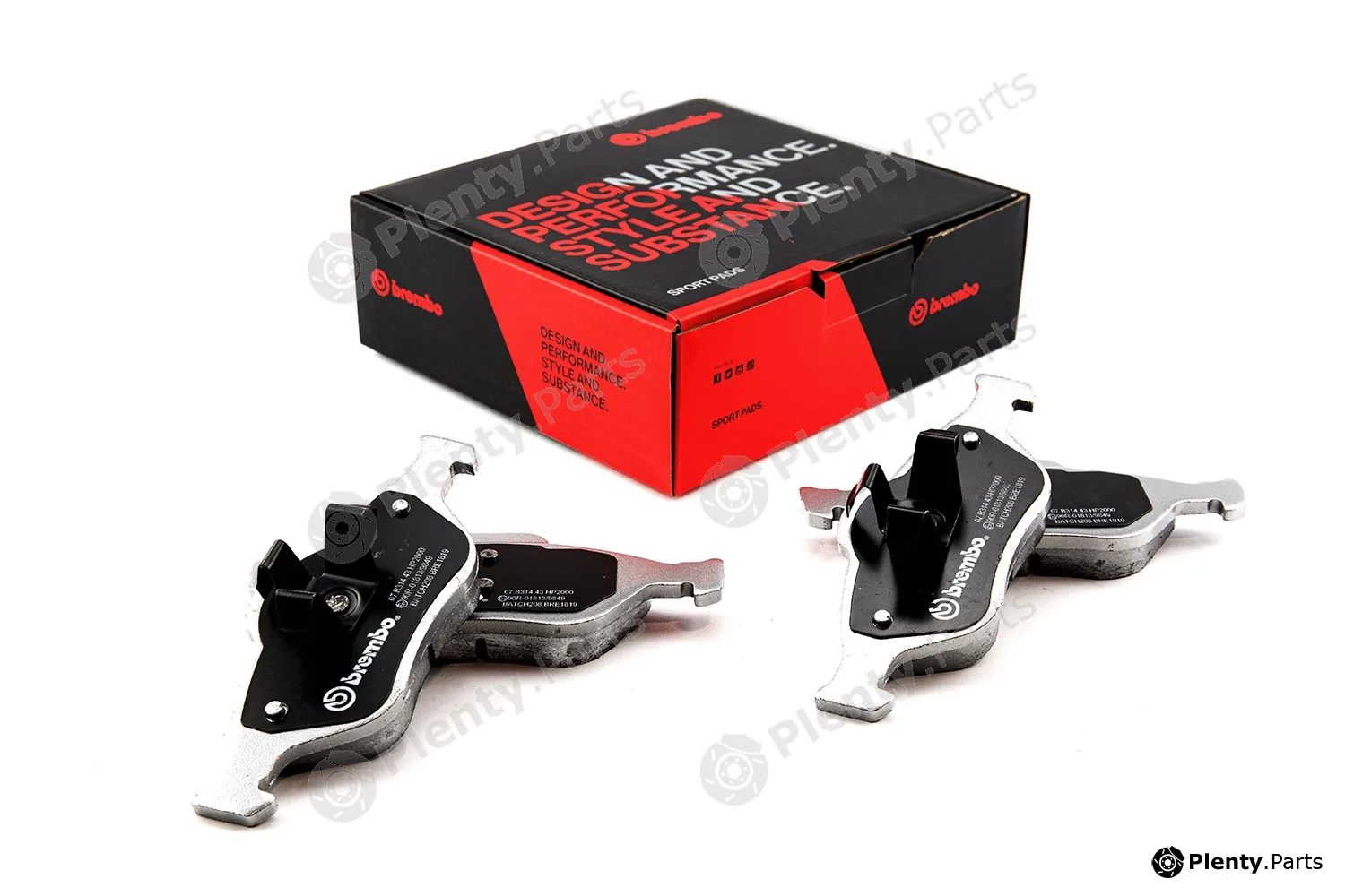 Brembo 07.B314.43 — High Performance Brake Pad Set UPGRADE, SPORT | HP2000