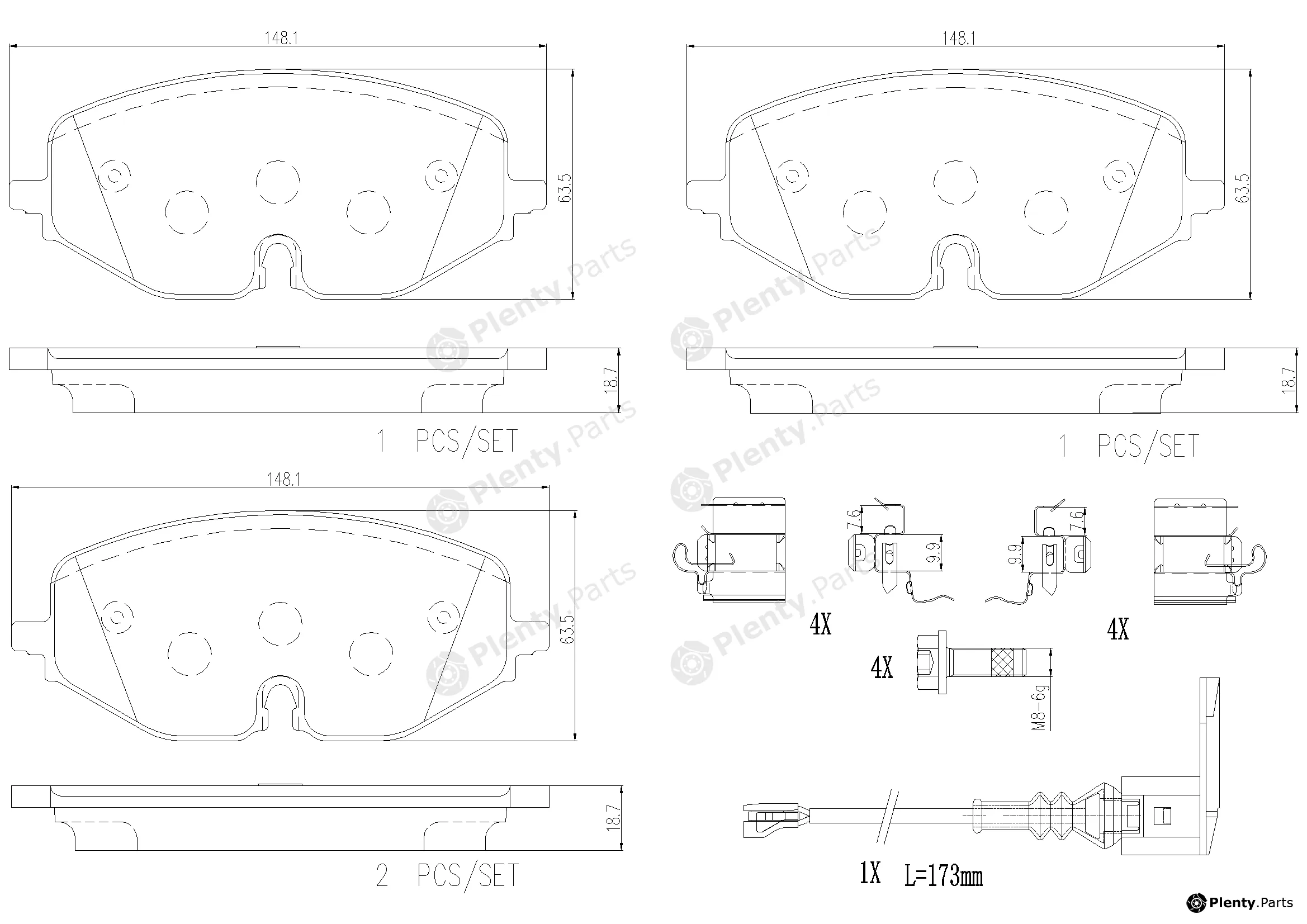 Brembo P85182N — Brake Pad Set, disc brake PRIME LINE - Ceramic