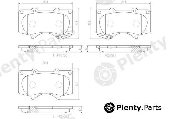 Brembo P83102N — Brake Pad Set, disc brake PRIME LINE - Ceramic