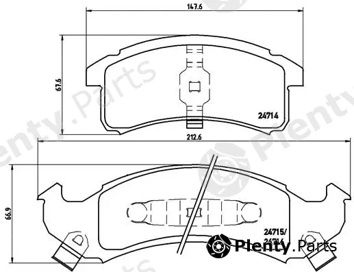 Brembo P07002 — Brake Pad Set, disc brake PRIME LINE