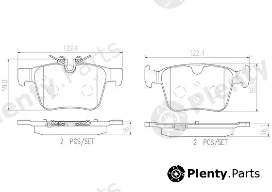 Brembo P86029N — Brake Pad Set, disc brake PRIME LINE - Ceramic