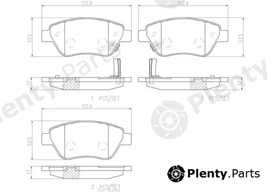 Brembo P66001N — Brake Pad Set, disc brake PRIME LINE - Ceramic