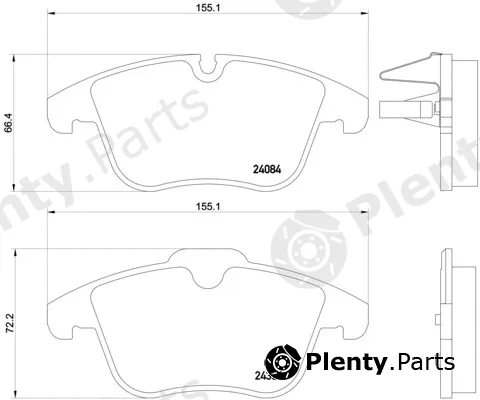 Brembo P61106 — Brake Pad Set, disc brake PRIME LINE