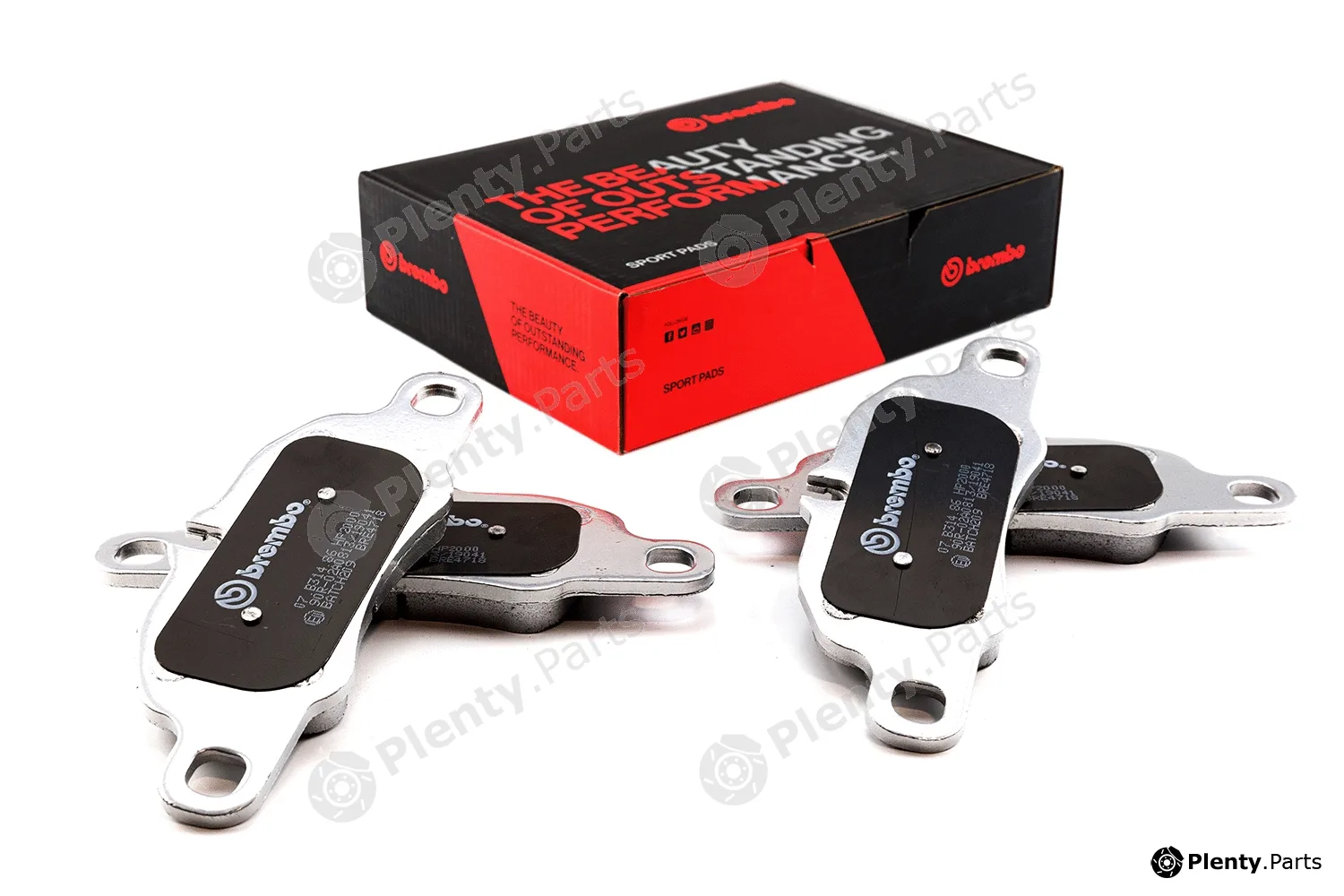 Brembo 07.B314.86 — High Performance Brake Pad Set UPGRADE, SPORT | HP2000