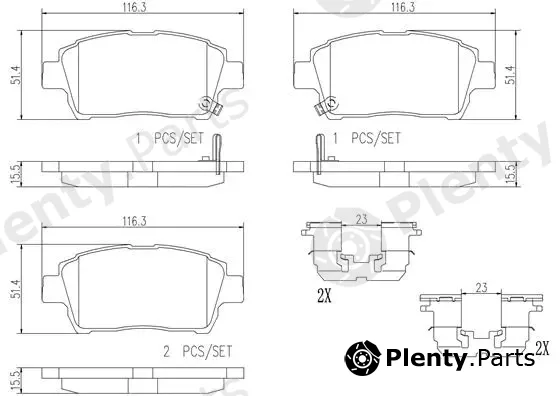Brembo P83051N — Brake Pad Set, disc brake PRIME LINE - Ceramic