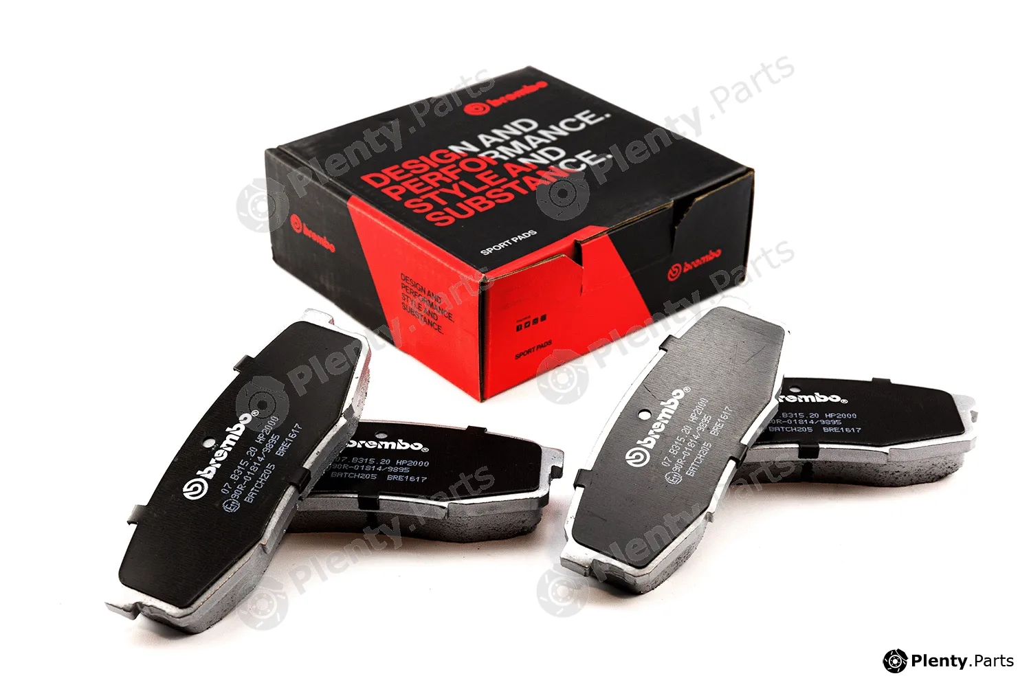 Brembo 07.B315.20 — High Performance Brake Pad Set UPGRADE, SPORT | HP2000