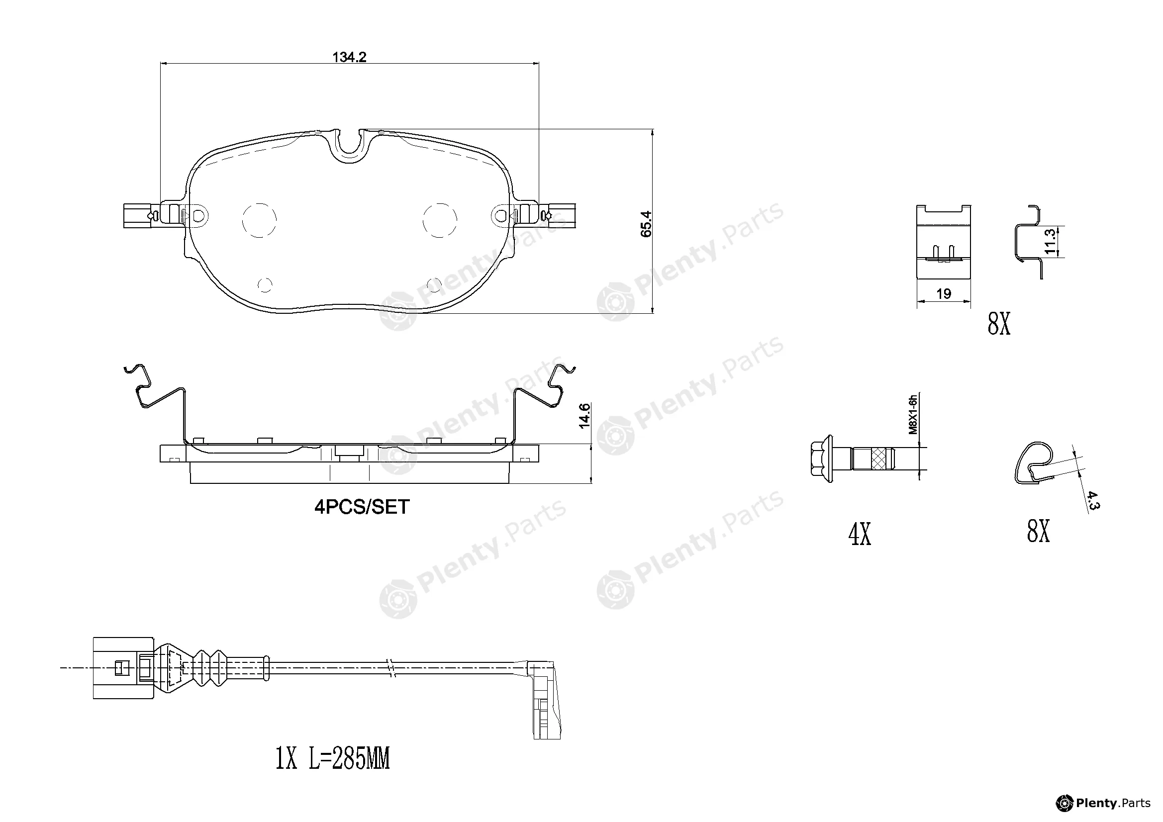 Brembo P85195N — Brake Pad Set, disc brake PRIME LINE - Ceramic