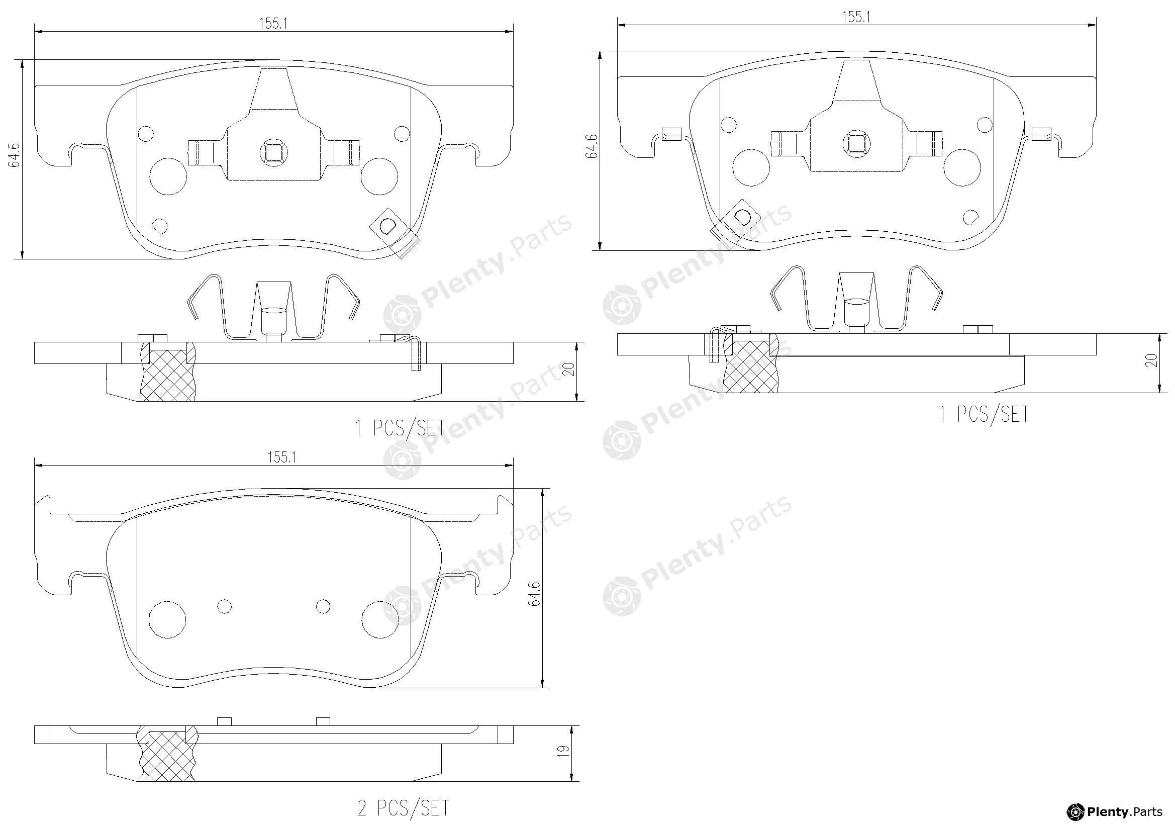 Brembo P33002 — Brake Pad Set, disc brake PRIME LINE