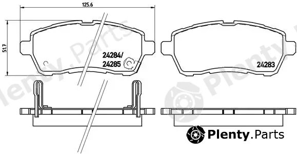 Brembo P16013 — Brake Pad Set, disc brake PRIME LINE
