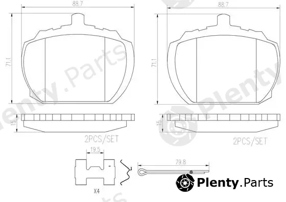 Brembo P24004N — Brake Pad Set, disc brake PRIME LINE - Ceramic