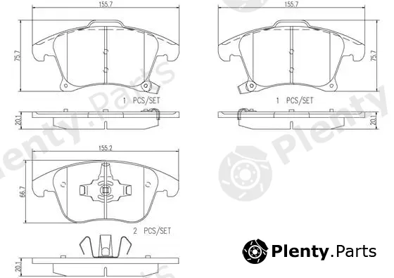 Brembo P24173N — Brake Pad Set, disc brake PRIME LINE - Ceramic