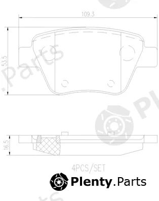 Brembo P85114N — Brake Pad Set, disc brake PRIME LINE - Ceramic