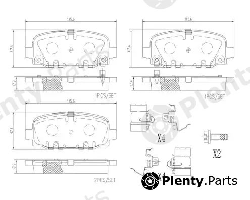 Brembo P37024 — Brake Pad Set, disc brake PRIME LINE