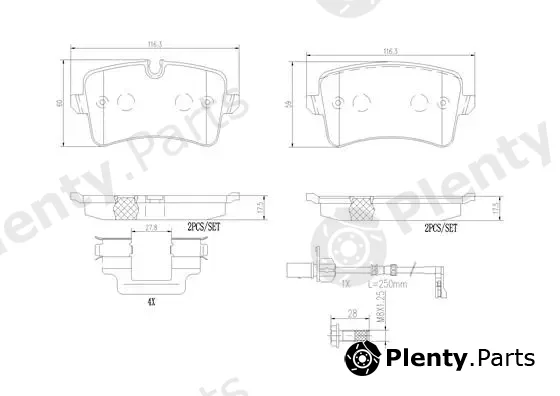 Brembo P85150N — Brake Pad Set, disc brake PRIME LINE - Ceramic