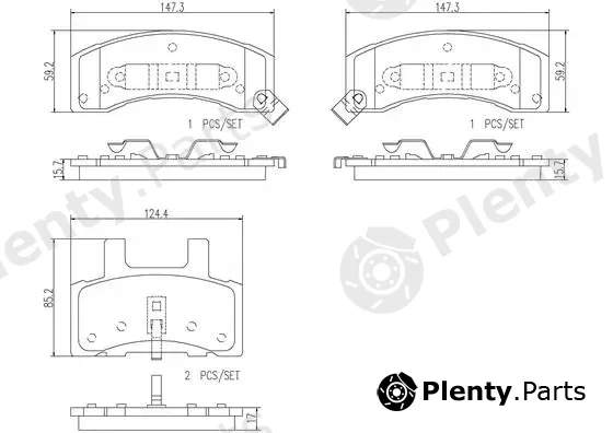 Brembo P10022N — Brake Pad Set, disc brake PRIME LINE - Ceramic