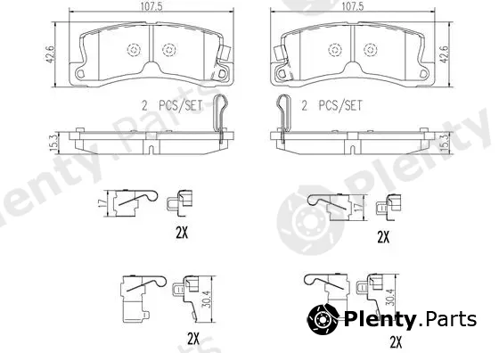 Brembo P83015N — Brake Pad Set, disc brake PRIME LINE - Ceramic