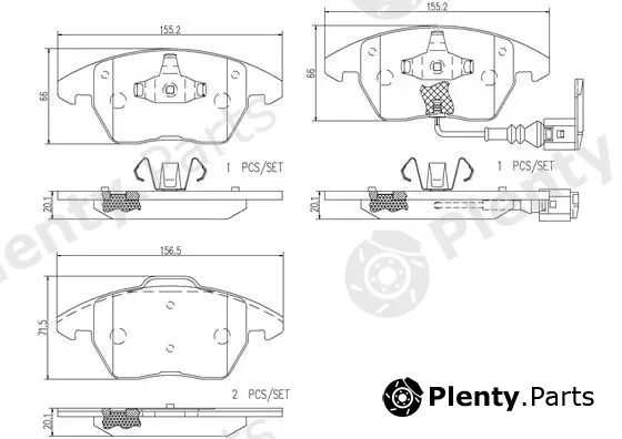 Brembo P85075N — Brake Pad Set, disc brake PRIME LINE - Ceramic