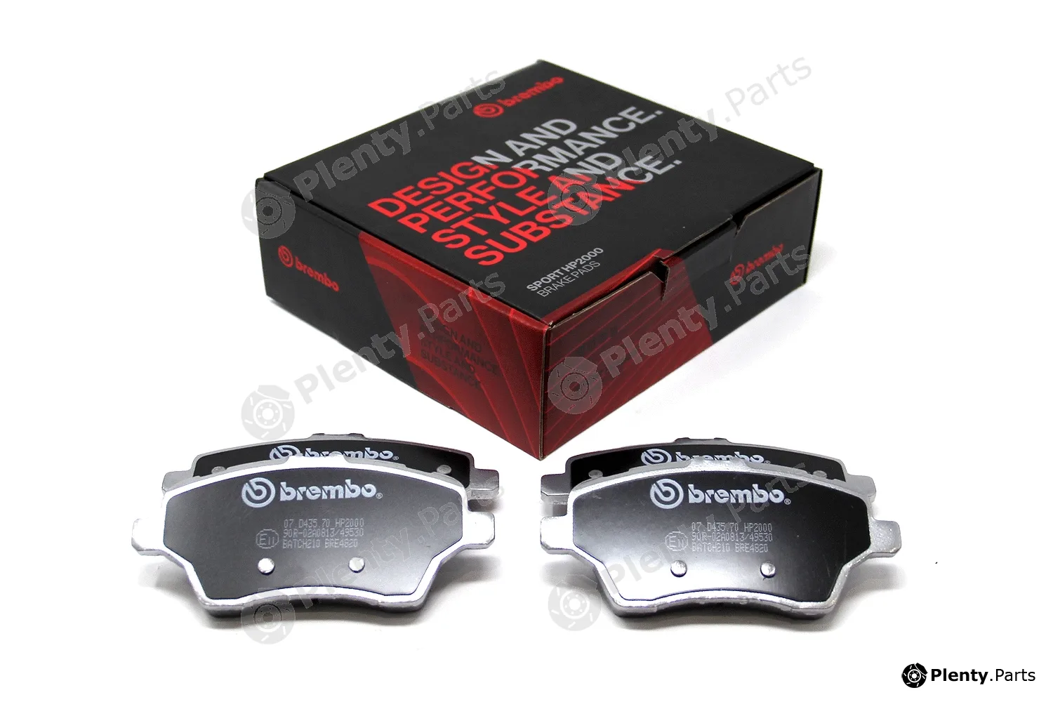 Brembo 07.D435.70 — High Performance Brake Pad Set UPGRADE, SPORT | HP2000