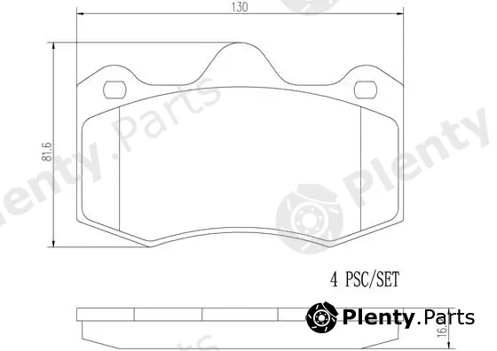 Brembo P68051N — Brake Pad Set, disc brake PRIME LINE - Ceramic