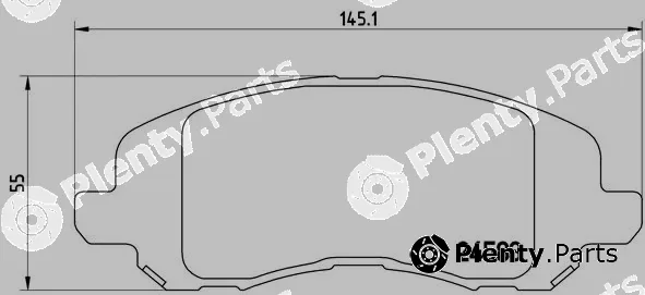 Brembo P18001 — Brake Pad Set, disc brake PRIME LINE