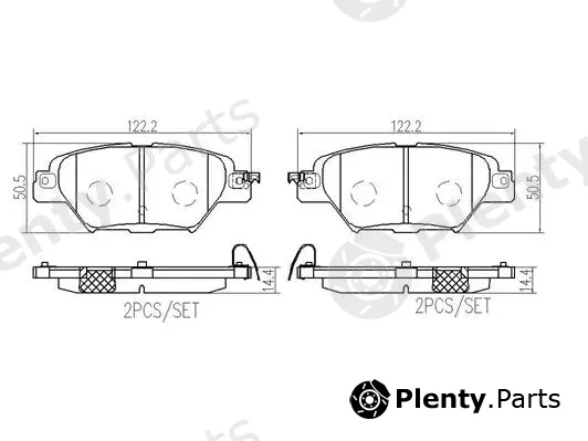 Brembo P49062 — Brake Pad Set, disc brake PRIME LINE