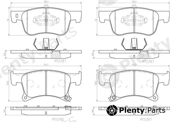 Brembo P07020 — Brake Pad Set, disc brake PRIME LINE