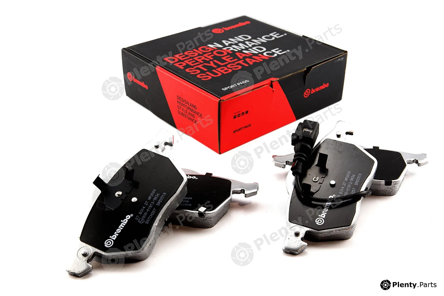 Brembo 07.B314.27 — High Performance Brake Pad Set UPGRADE, SPORT | HP2000