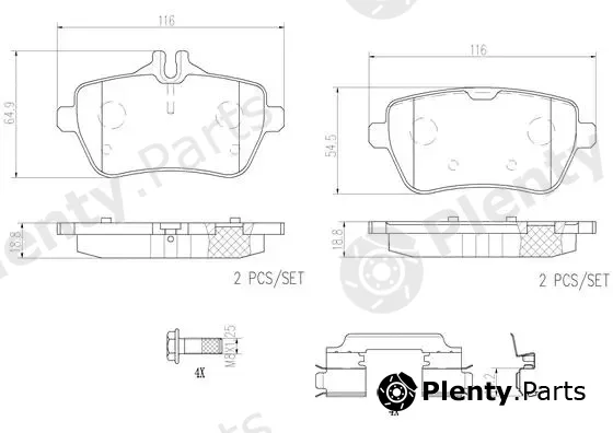 Brembo P50117N — Brake Pad Set, disc brake PRIME LINE - Ceramic