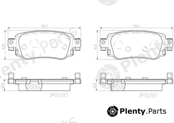 Brembo P10077 — Brake Pad Set, disc brake PRIME LINE