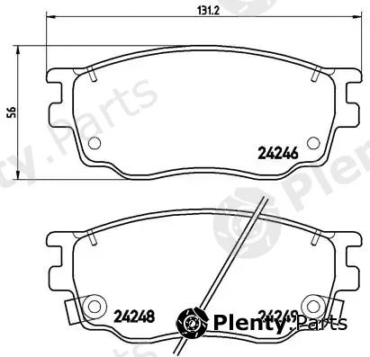 Brembo P49033 — Brake Pad Set, disc brake PRIME LINE