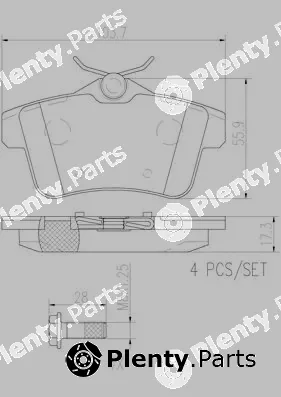 Brembo P61114N — Brake Pad Set, disc brake PRIME LINE - Ceramic